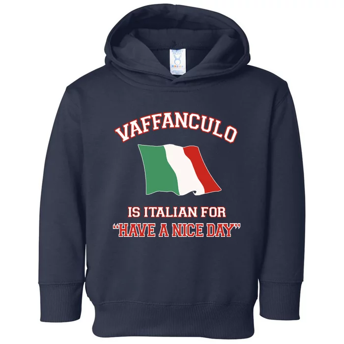 Vaffanculo Is Italian For Have A Nice Day Toddler Hoodie