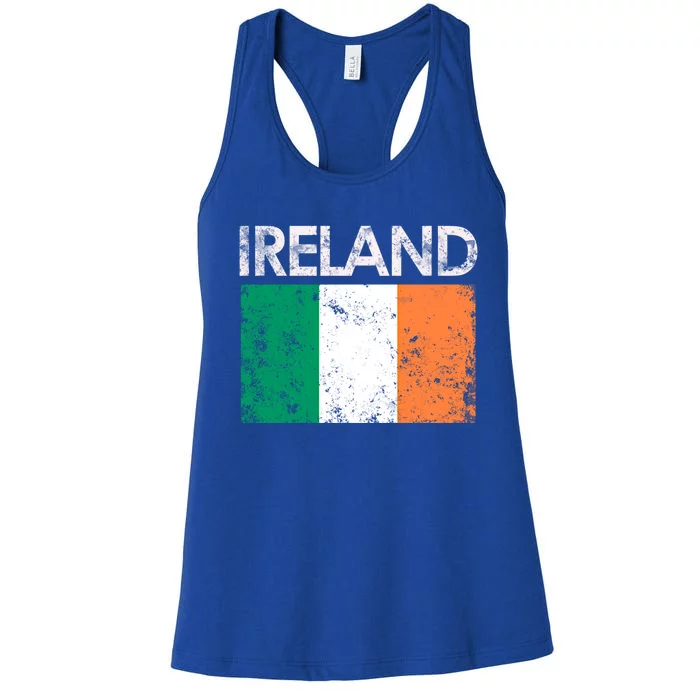 Vintage Ireland Irish Flag Pride Gift Cool Gift Women's Racerback Tank