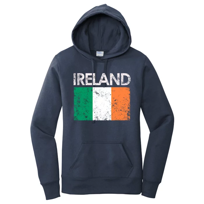 Vintage Ireland Irish Flag Pride Gift Cool Gift Women's Pullover Hoodie