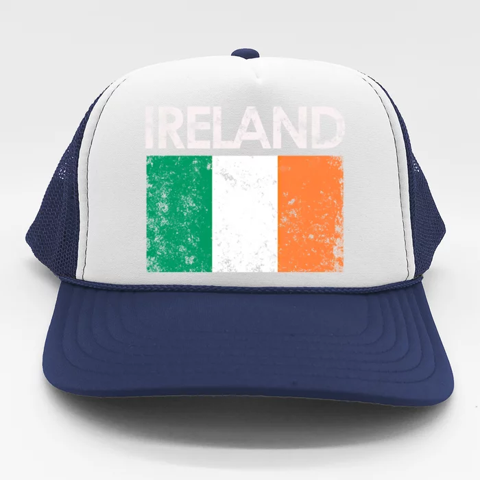 Vintage Ireland Irish Flag Pride Gift Cool Gift Trucker Hat