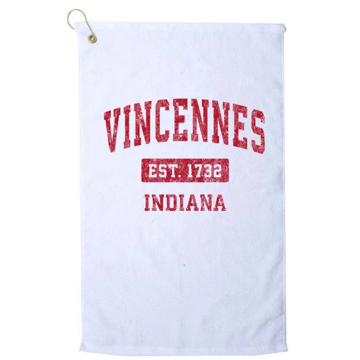 Vincennes Indiana In Vintage Sports Platinum Collection Golf Towel