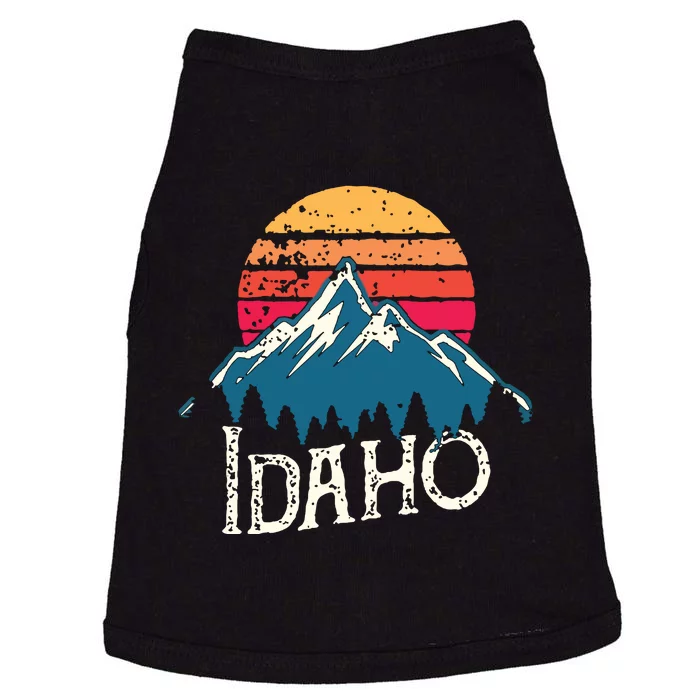 Vintage Idaho Id Mountains Outdoor Wildness Retro Doggie Tank