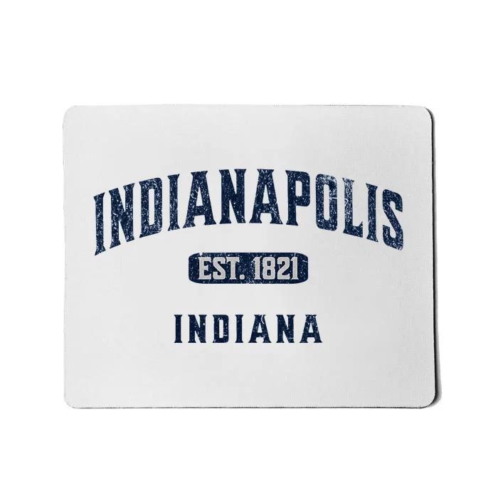 Visit Indianapolis Indiana Vintage Athletic Souvenir Mousepad