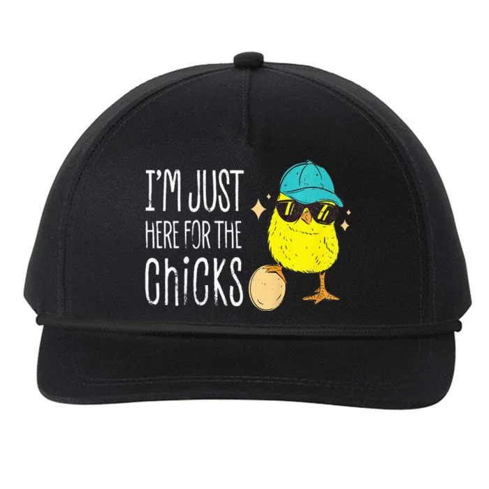 Vintage I'm Just Here For The Chicks Cute Easter Snapback Five-Panel Rope Hat