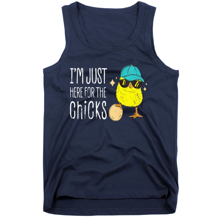 Vintage I'm Just Here For The Chicks Cute Easter Tank Top