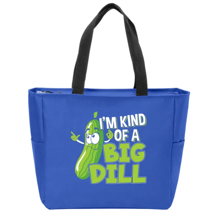 Vegan I'm Kind Of A Big Dill Gift Pickle Lover Cute Gift Zip Tote Bag