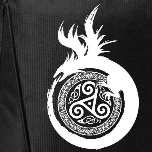 Viking Dragon Celtic Emblem City Backpack