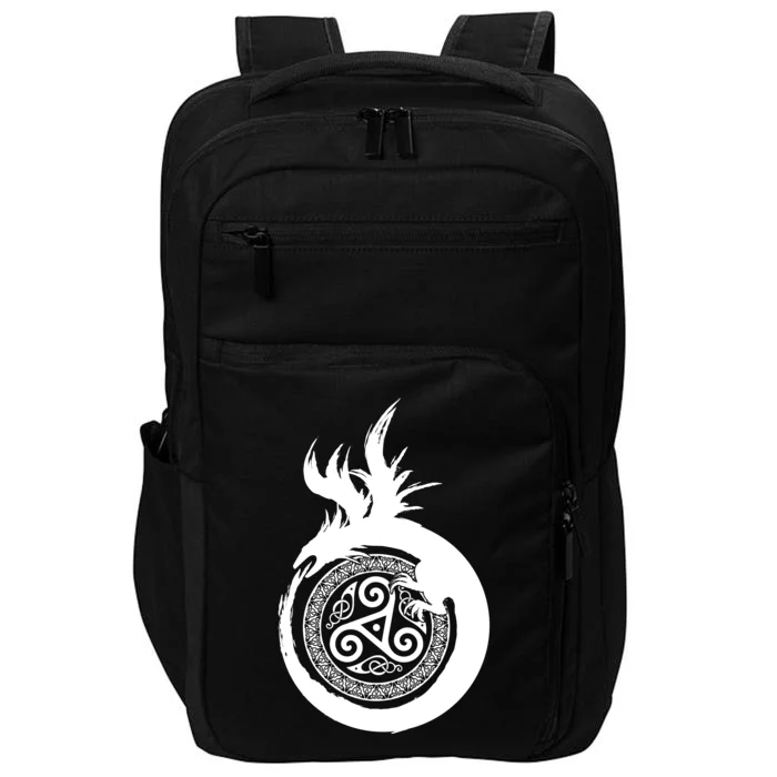 Viking Dragon Celtic Emblem Impact Tech Backpack