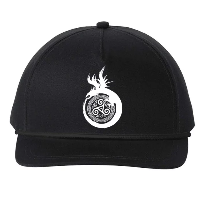 Viking Dragon Celtic Emblem Snapback Five-Panel Rope Hat