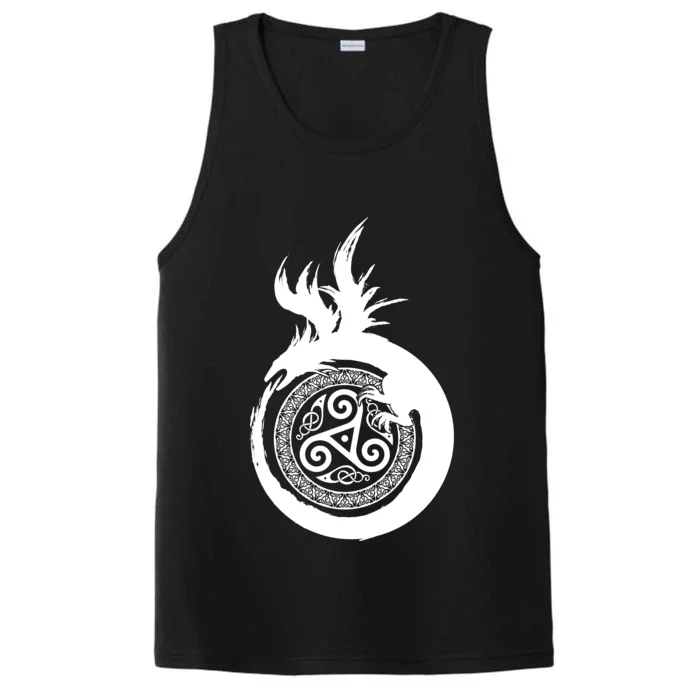 Viking Dragon Celtic Emblem Performance Tank