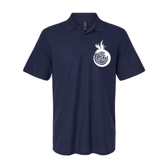 Viking Dragon Celtic Emblem Softstyle Adult Sport Polo