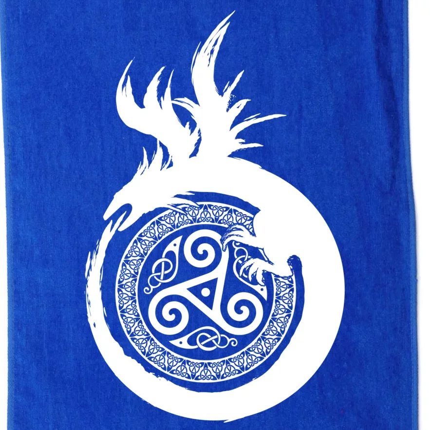 Viking Dragon Celtic Emblem Platinum Collection Golf Towel