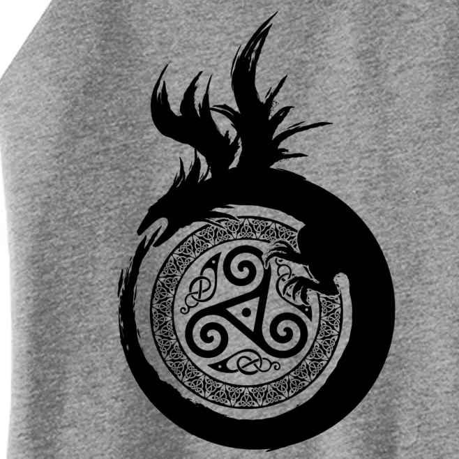 Viking Dragon Celtic Emblem Women’s Perfect Tri Rocker Tank