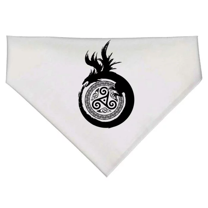 Viking Dragon Celtic Emblem USA-Made Doggie Bandana