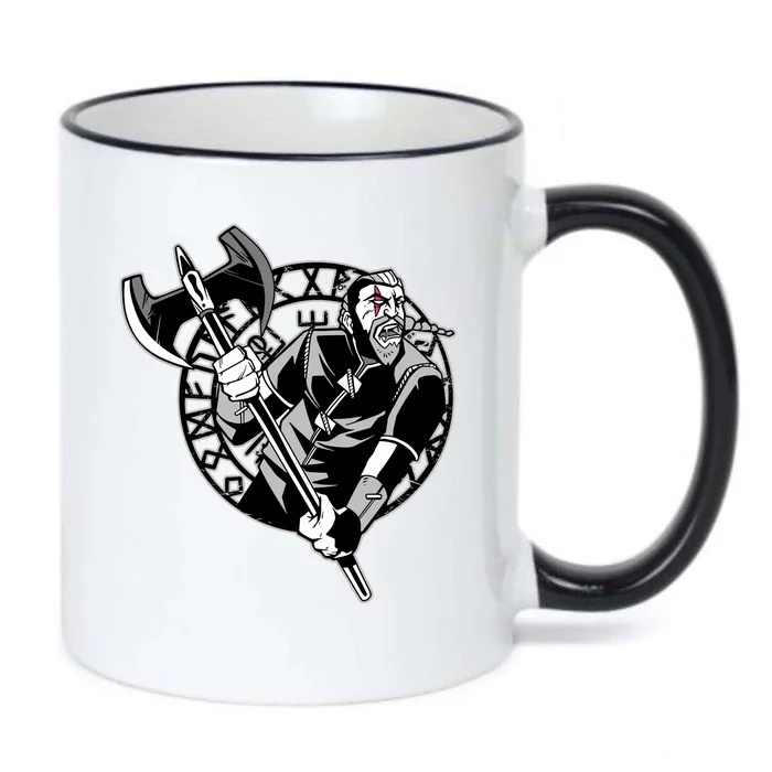 Viking Warrior Weapon Black Color Changing Mug