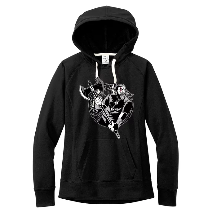 Viking Warrior Weapon Women's Fleece Hoodie