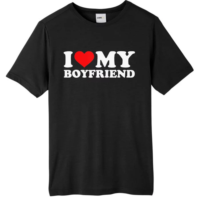 Valentine I Love My Boyfriend Red Heart Lover ChromaSoft Performance T-Shirt