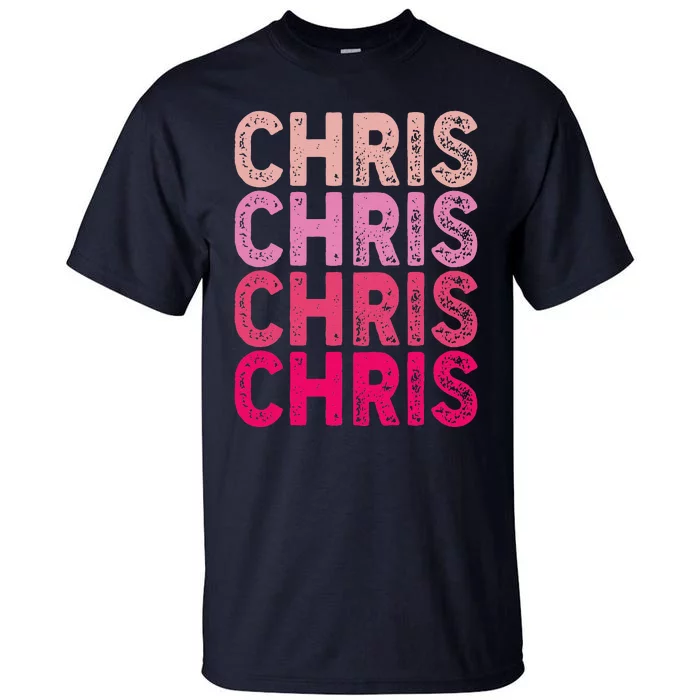 Vintage I Love Chris Retro Pattern Tall T-Shirt