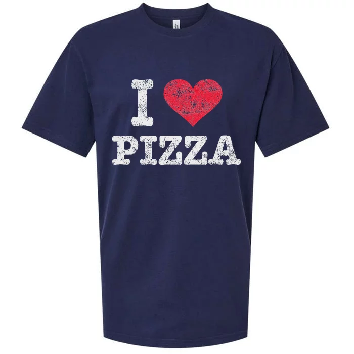 Vintage I Love Pizza Trendy pizza foodie Sueded Cloud Jersey T-Shirt