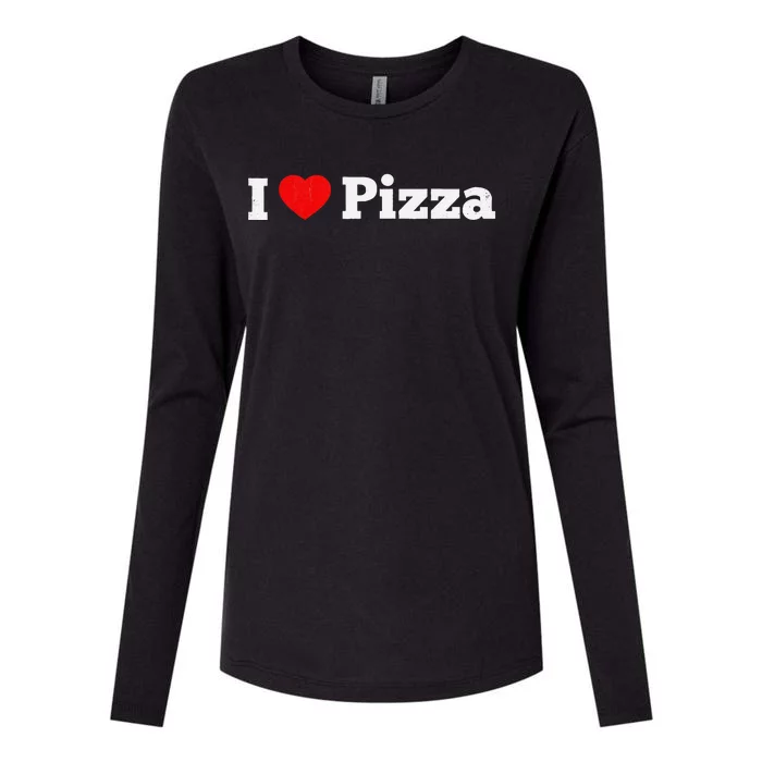 Vintage I L.ove P.izza Party Lover Food Womens Cotton Relaxed Long Sleeve T-Shirt