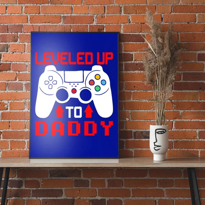 Vintage I Leveled Up To Daddy Funny Soon To Be Dad Great Gift Poster