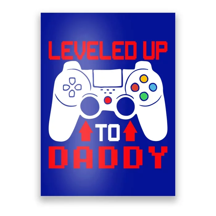 Vintage I Leveled Up To Daddy Funny Soon To Be Dad Great Gift Poster