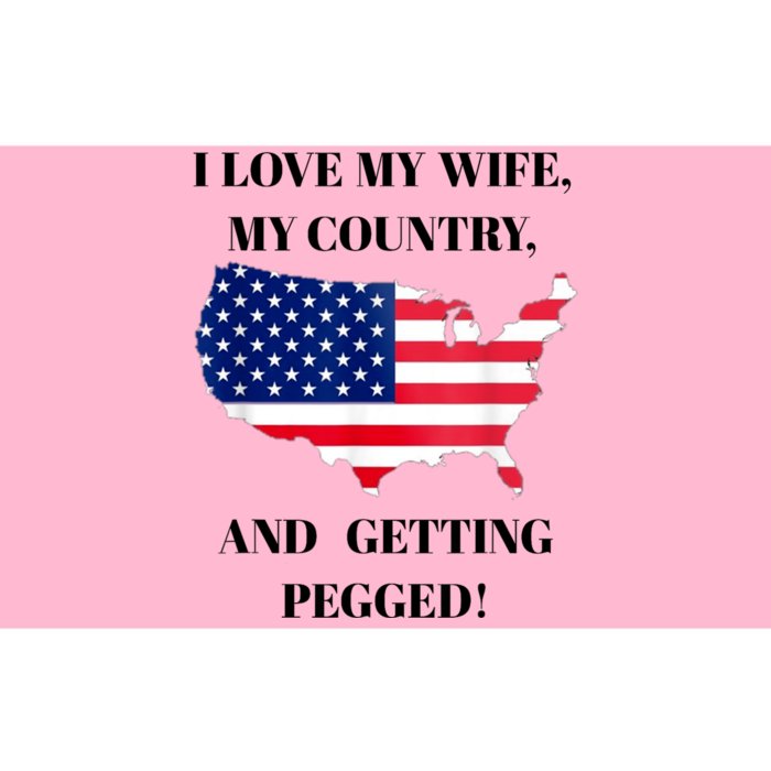 Vintage I Love My Wife My Country And Getting Pegged Bumper Sticker