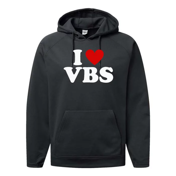 Vbs I Love Vacation Bible School Christian Vbs Church Jesus Performance Fleece Hoodie