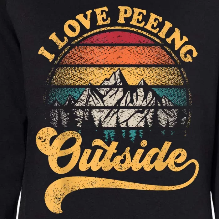 Vinatge I Love Peeing Outside Hiking Camping Gift Womens California Wash Sweatshirt