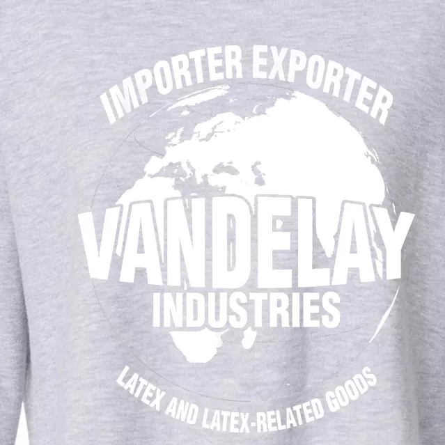 Vandelay Industries Latex Related Goods Funny Cropped Pullover Crew