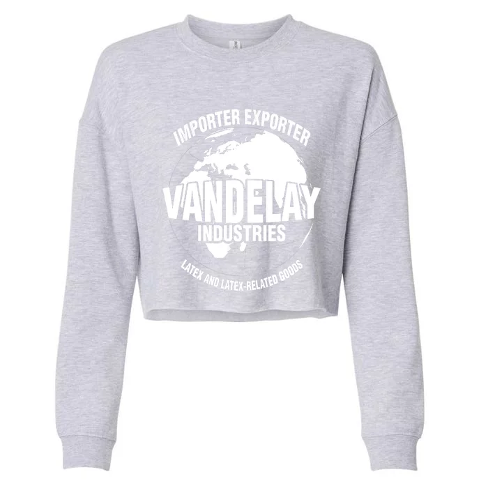 Vandelay Industries Latex Related Goods Funny Cropped Pullover Crew