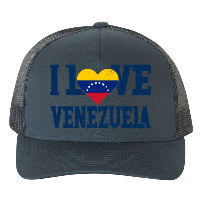 Vintage I Love Venezuela Proud Flag Sport Cute Gift Yupoong Adult 5-Panel Trucker Hat