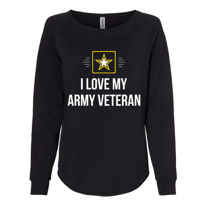 Vintage I Love My Army Veteran Womens California Wash Sweatshirt