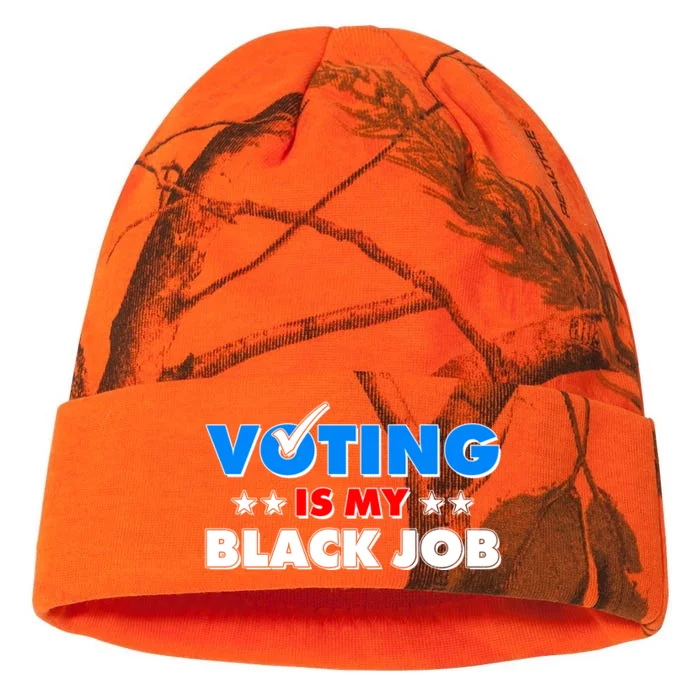 Voting Is My Black Job 2024 Election Kati - 12in Camo Beanie