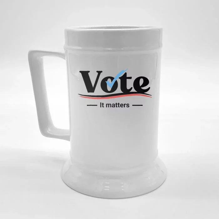 Vote It Matters Front & Back Beer Stein