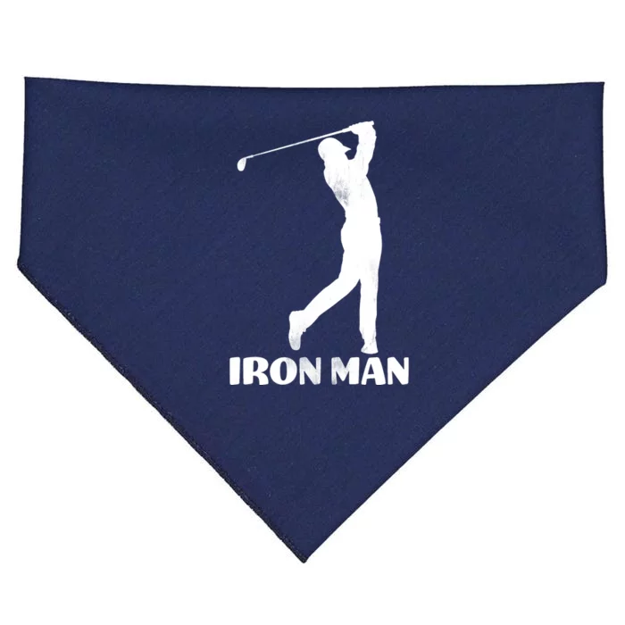 Vintage Iron Man Golf Design USA-Made Doggie Bandana