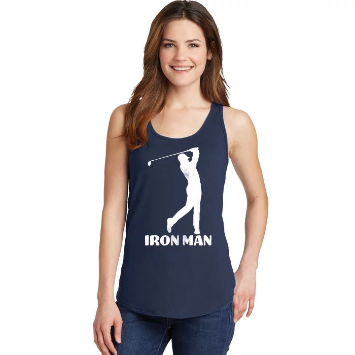 Vintage Iron Man Golf Design Ladies Essential Tank