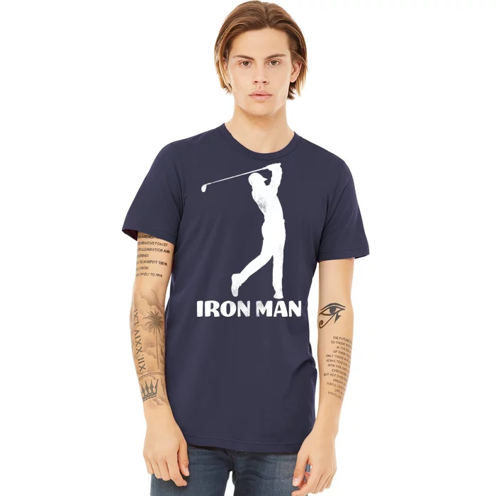 Vintage Iron Man Golf Design Premium T-Shirt