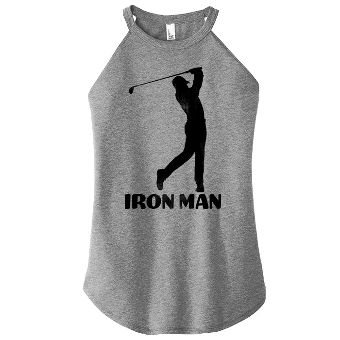 Vintage Iron Man Golf Design Women’s Perfect Tri Rocker Tank