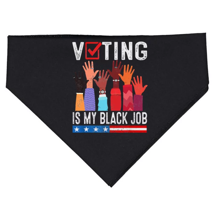 Voting Is My Black Job Flag USA-Made Doggie Bandana