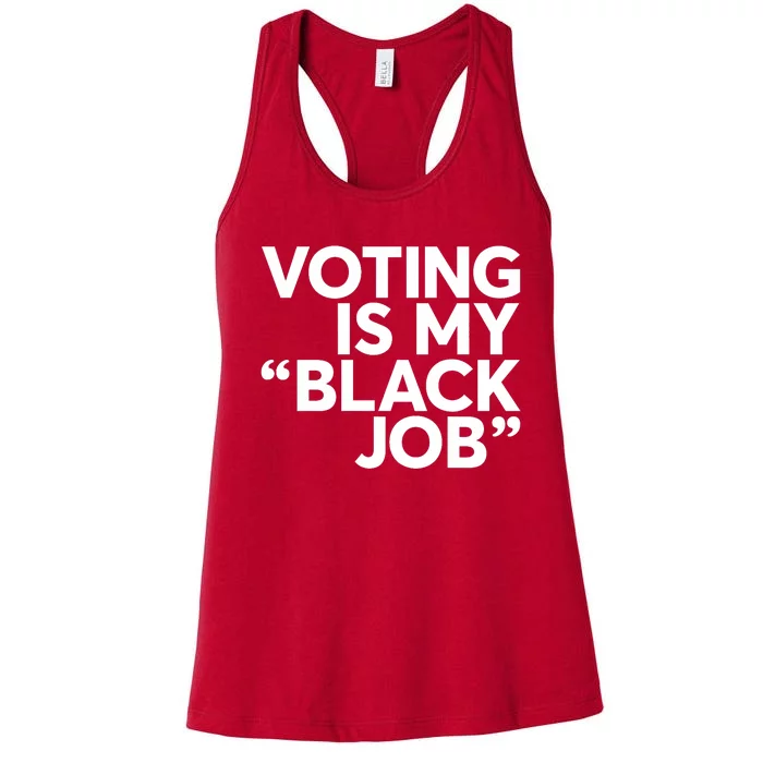 Voting Is My Black Job America Usa Biden 2024 Women's Racerback Tank