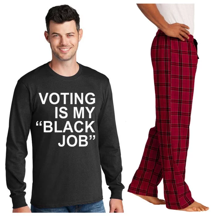 Voting Is My Black Job Apparel Long Sleeve Pajama Set