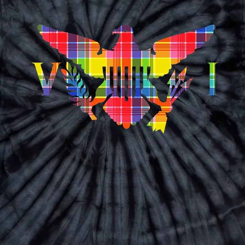 Virgin Islands Madras VI Flag Tie-Dye T-Shirt