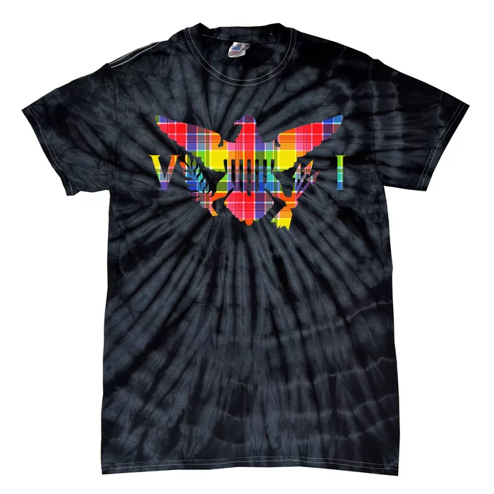 Virgin Islands Madras VI Flag Tie-Dye T-Shirt