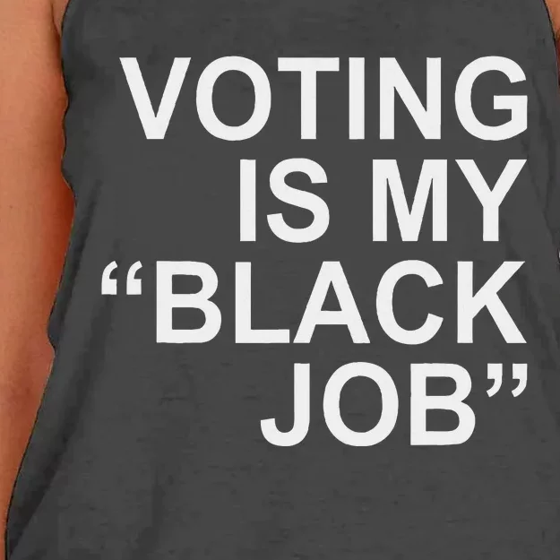 Voting Is My Black Job Proudly Women's Knotted Racerback Tank