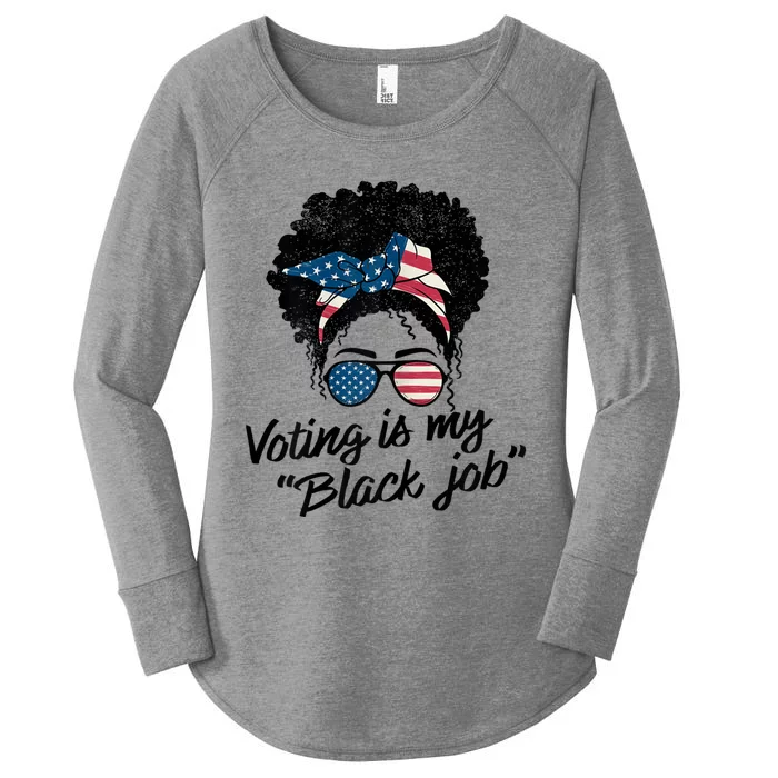 Voting Is My Black Job Women's Perfect Tri Tunic Long Sleeve Shirt