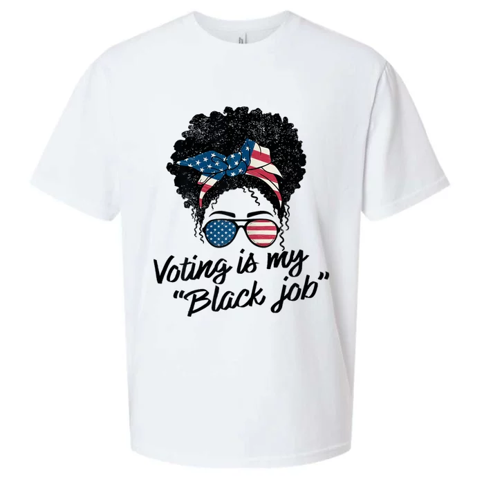 Voting Is My Black Job Sueded Cloud Jersey T-Shirt