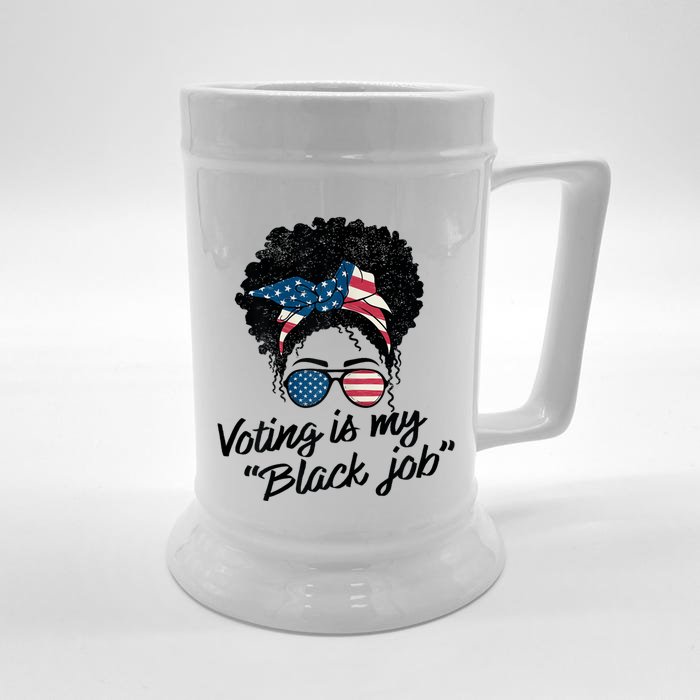 Voting Is My Black Job Front & Back Beer Stein