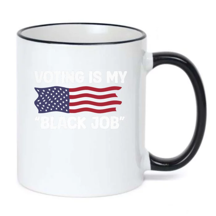 Voting Is My Black Job America Black Color Changing Mug