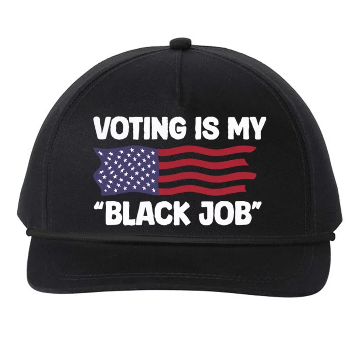 Voting Is My Black Job America Snapback Five-Panel Rope Hat